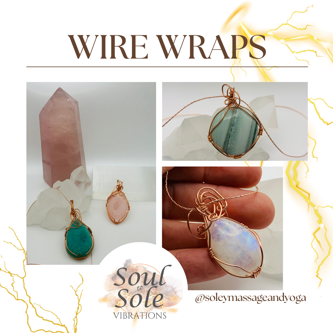 Wire wrapped necklace pendants