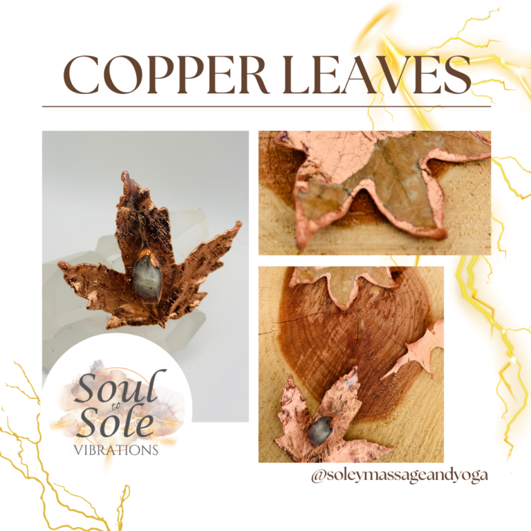 Copper dipped leaves